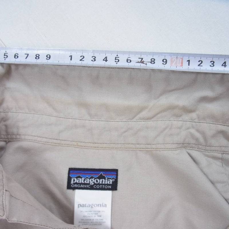 patagonia パタゴニア 09SS 54845 Organic Cotton オーガニック コットン 長袖 シャツ ベージュ系 M【中古】