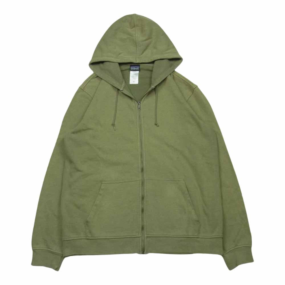 patagonia パタゴニア 12AW 27542 Hooded Sweatshirt フライングフィッシュ ジップアップ パーカー カーキ系 L【中古】