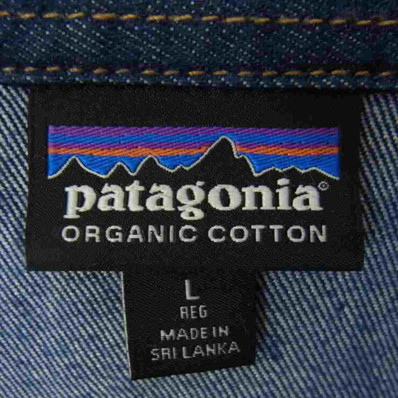 patagonia パタゴニア 15AW 53795 L/S Workwear Shirt ロングスリーブ ワーク ウェア デニム ストレッチ シャツ インディゴブルー系 L【中古】