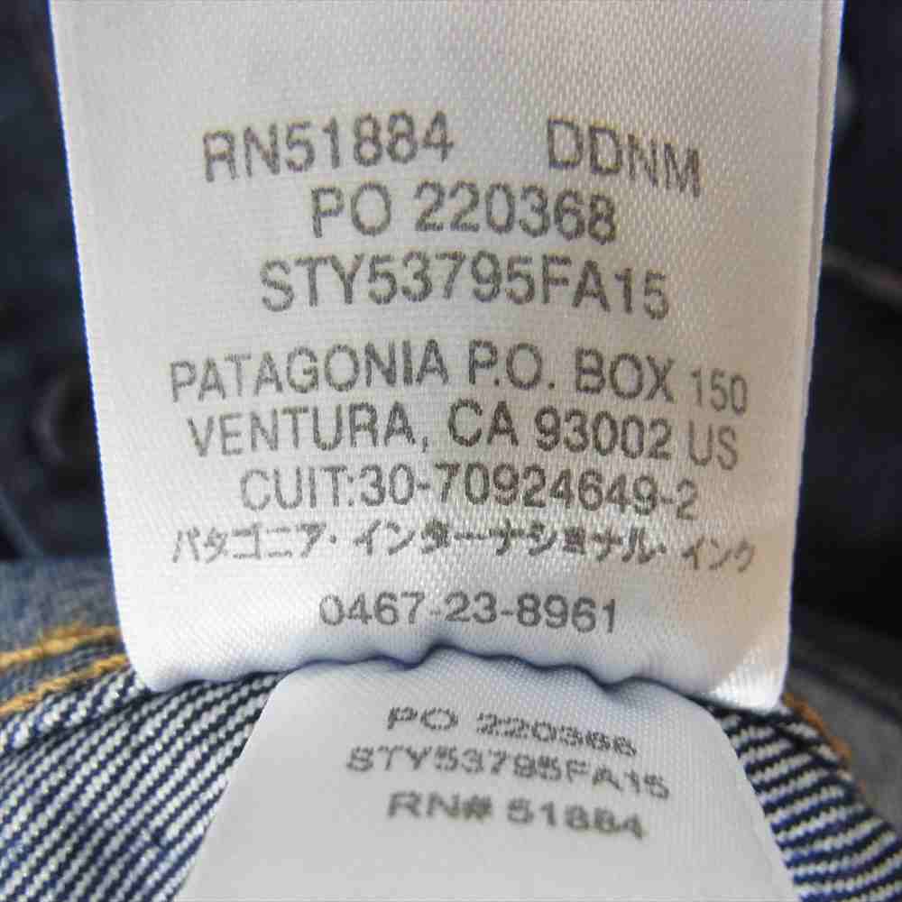 patagonia パタゴニア 15AW 53795 L/S Workwear Shirt ロングスリーブ ワーク ウェア デニム ストレッチ シャツ インディゴブルー系 L【中古】