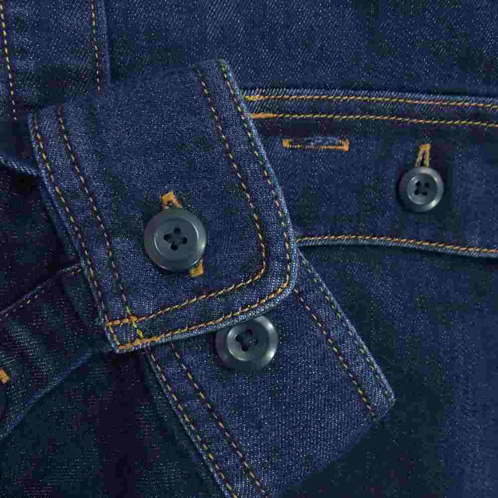 patagonia パタゴニア 15AW 53795 L/S Workwear Shirt ロングスリーブ ワーク ウェア デニム ストレッチ シャツ インディゴブルー系 L【中古】