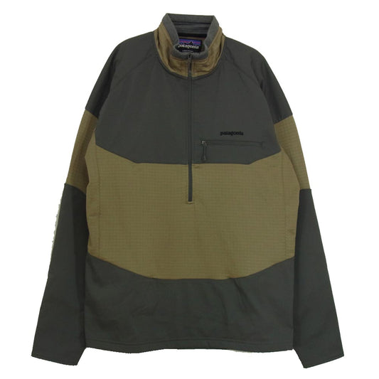 patagonia パタゴニア 15AW 52720 L/S R1 Field Shirt ポーラテック 長袖 プルオーバー シャツ ジャケット カーキ系 L【中古】