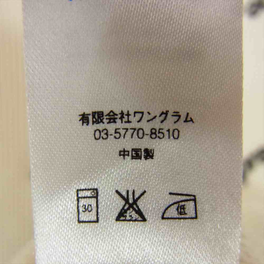 Supreme シュプリーム 15AW Logo Waffle Thermal ロゴ 総柄 プリント ワッフル サーマル 長袖 Tシャツ カットソー ホワイト系 M【中古】