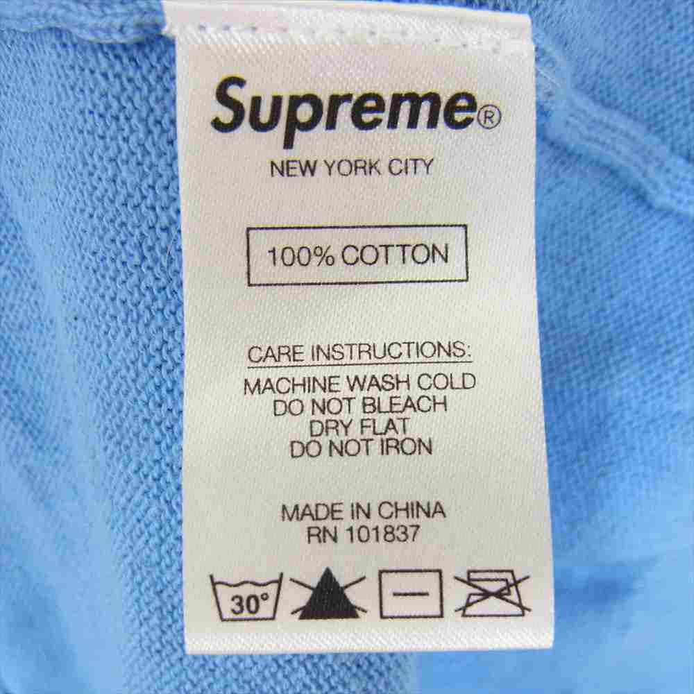 Supreme シュプリーム 21SS Split Logo Pullover スプリット ロゴ プルオーバー ニット セーター ブルー系 L【中古】