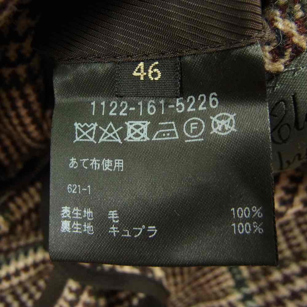 ソブリン FOX BROTHERS フォックスブ ラザーズ チェックウール テーラードジャケット ブラウン系 46【中古】