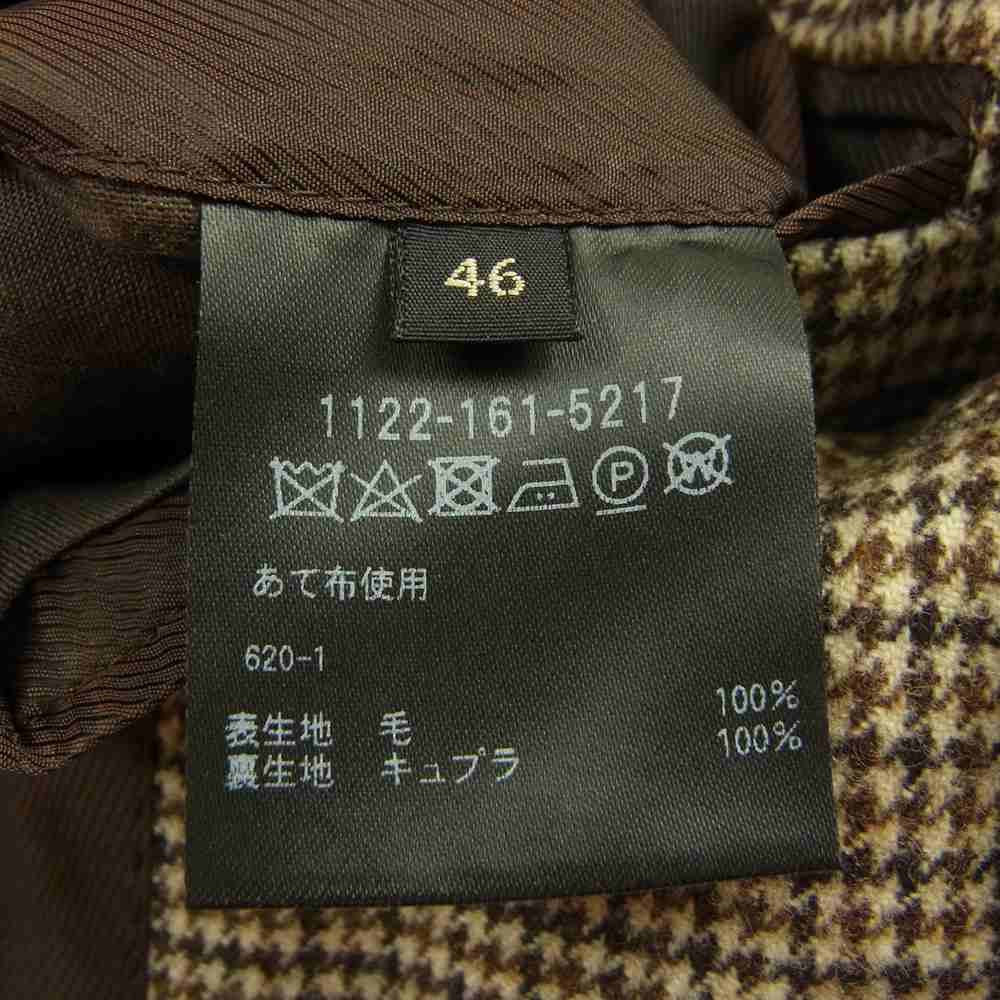 ソブリン FOX BROTHERS フォックスブ ラザーズ ハウンドトゥース ウール テーラードジャケット ブラウン系 46【中古】