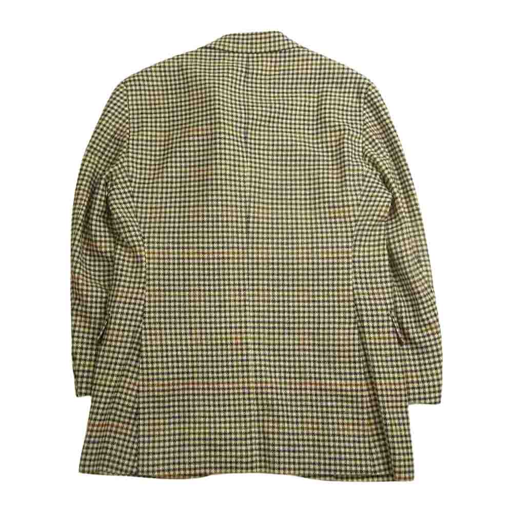 BEAMS ビームス F Martin Sons&Co 英国マーチンソン生地使用 ハウンドトゥース テーラードジャケット ネイビー系 S【中古】