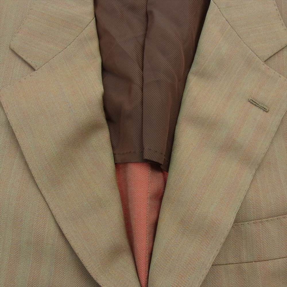 ソブリン SMITH WOOLLENS スミスウーレンズ ヘリンボーンウール セットアップ ブラウン系 46 パンツ：46【中古】