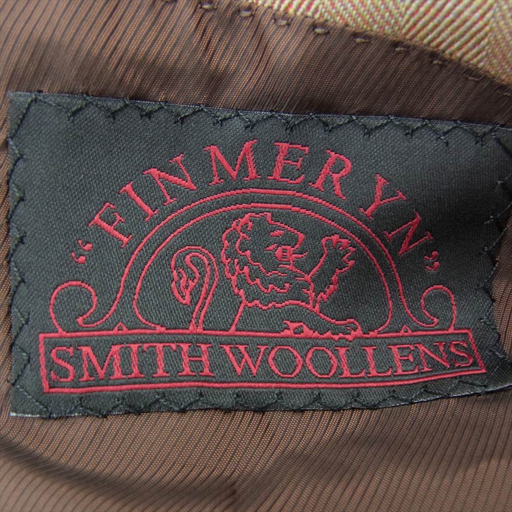 ソブリン SMITH WOOLLENS スミスウーレンズ ヘリンボーンウール セットアップ ブラウン系 46 パンツ：46【中古】
