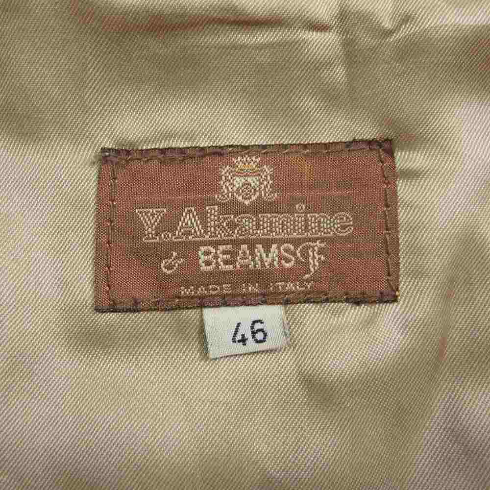 ワイアカミネ BEAMS F ビームスエフ別注 イタリア製 ゴートレザー 裏地レーヨン ジャケット ベージュ系 46【中古】