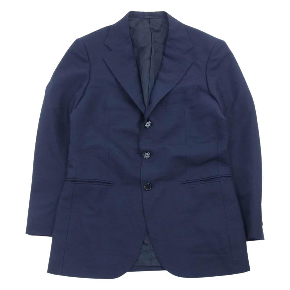 ソブリン 御幸毛織 CHAMPION MOHAIR セットアップ スーツ ネイビー系 46 パンツ：46【中古】