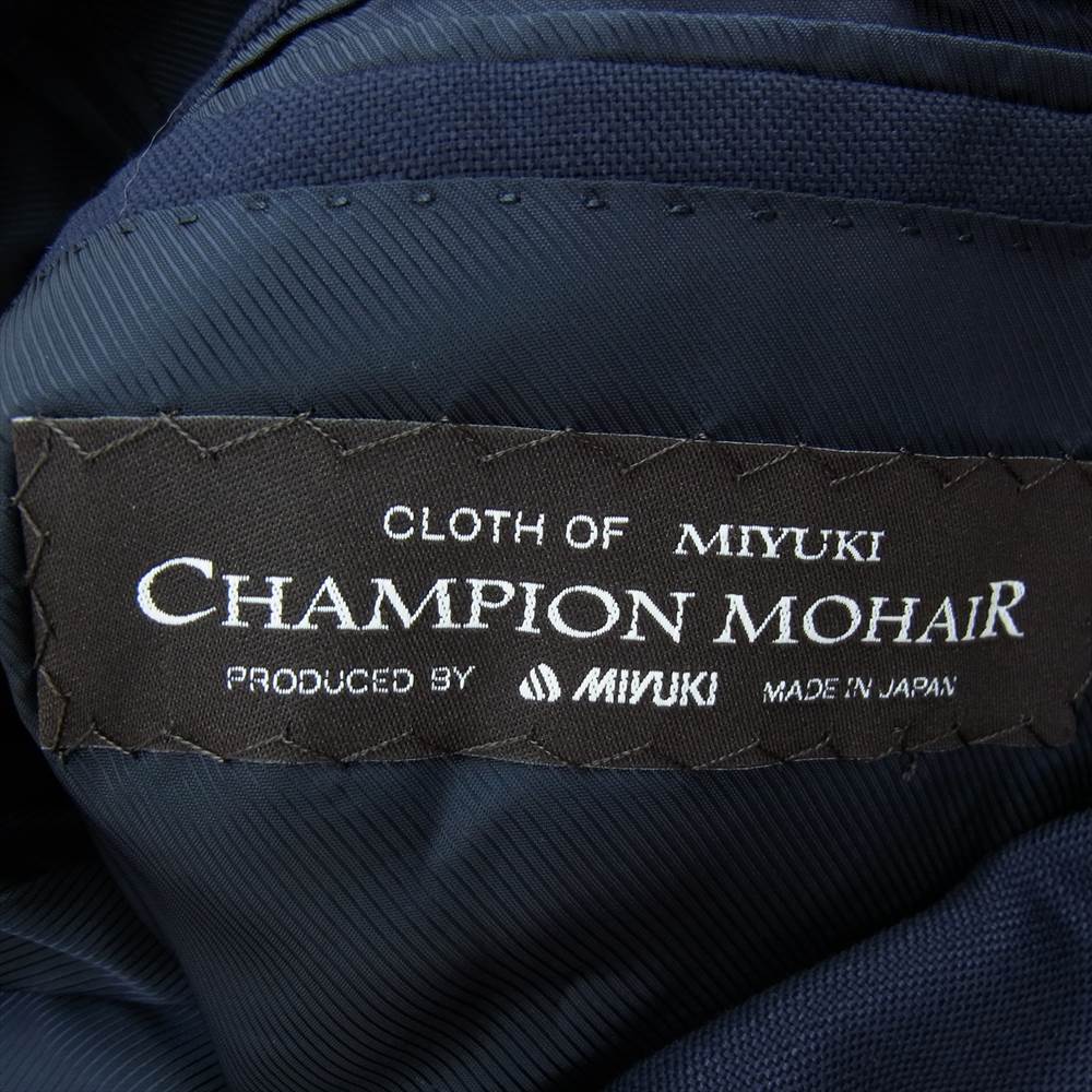 ソブリン 御幸毛織 CHAMPION MOHAIR セットアップ スーツ ネイビー系 46 パンツ：46【中古】