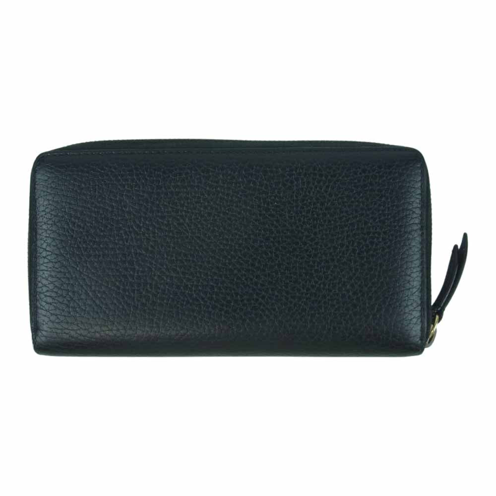 GUCCI グッチ 499363 GGマーモント バタフライ ジップ ロング ウォレット 財布 ブラック系【中古】