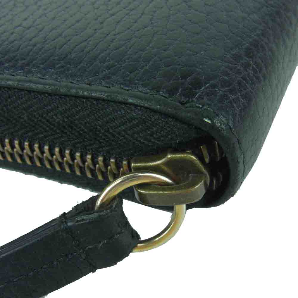 GUCCI グッチ 499363 GGマーモント バタフライ ジップ ロング ウォレット 財布 ブラック系【中古】