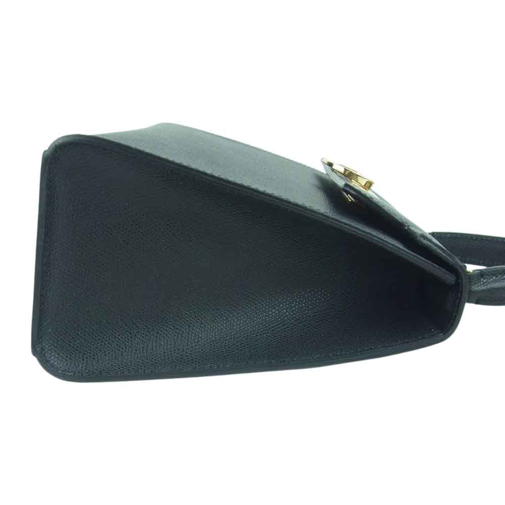 カルボッティ イタリア製 ELENA 243 エレナ 2WAY ショルダー ハンド バッグ ブラック系【美品】【中古】