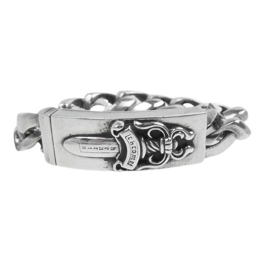 CHROME HEARTS クロムハーツ（原本有） 11LINK ID DAGGER ダガー ID クラシック チェーン ブレスレット シルバー系【中古】