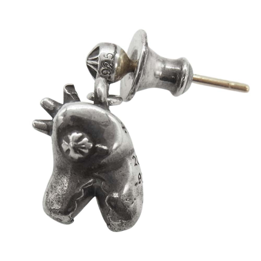 CHROME HEARTS クロムハーツ（原本有） DINO HEAD DROP ディノ ヘッド ドロップ ピアス シルバー系【中古】