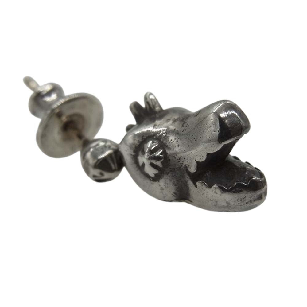 CHROME HEARTS クロムハーツ（原本有） DINO HEAD DROP ディノ ヘッド ドロップ ピアス シルバー系【中古】