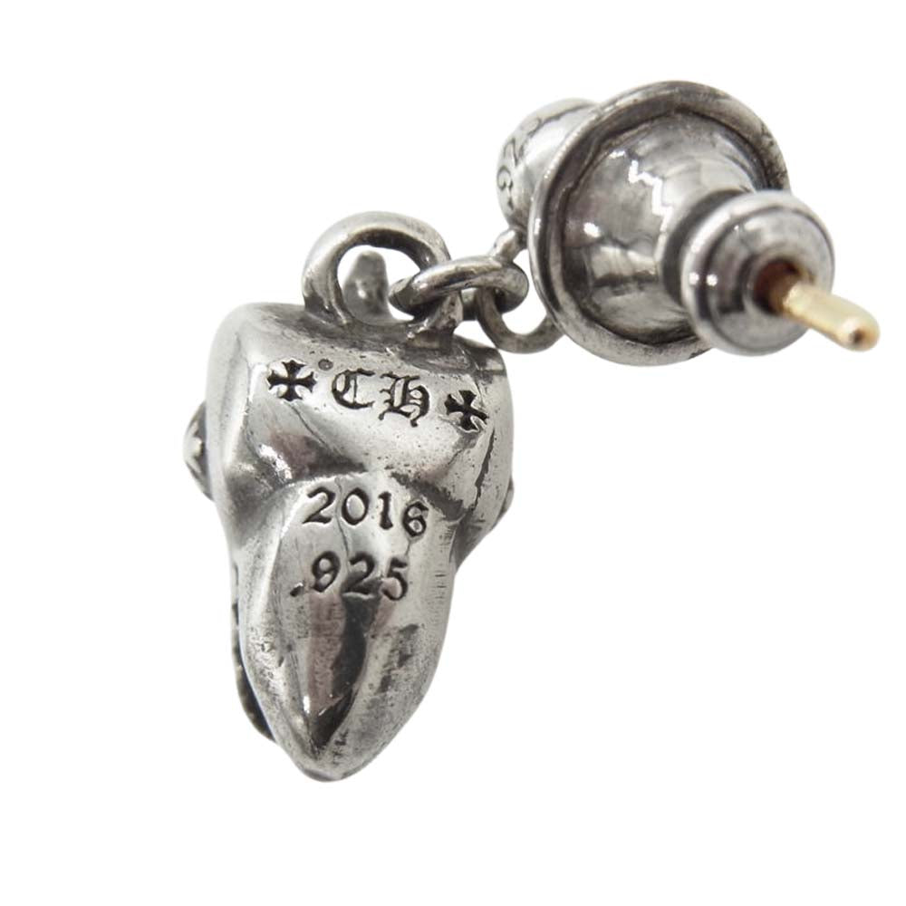 CHROME HEARTS クロムハーツ（原本有） DINO HEAD DROP ディノ ヘッド ドロップ ピアス シルバー系【中古】