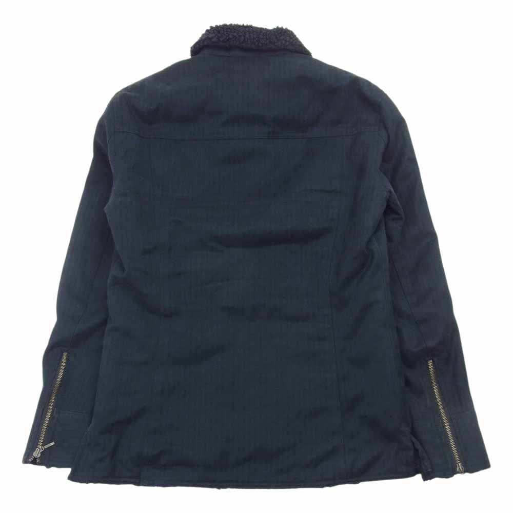 SHELLAC シェラック 12312 裏ボア ヘリンボーンコットン ワークジャケット ブラック系 48【中古】