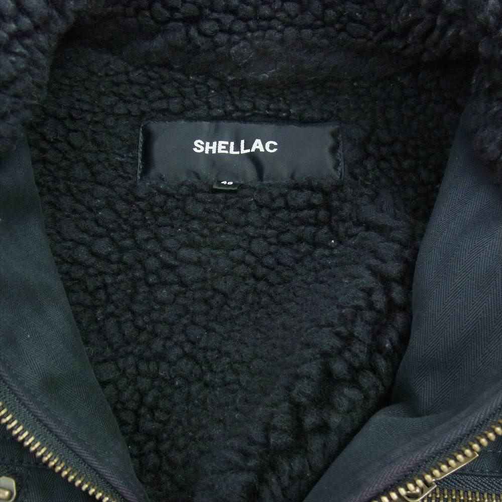 SHELLAC シェラック 12312 裏ボア ヘリンボーンコットン ワークジャケット ブラック系 48【中古】