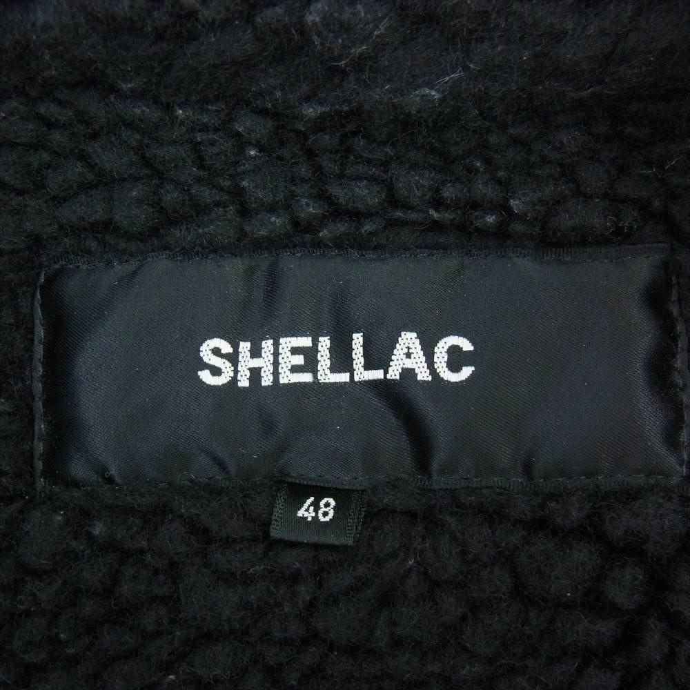 SHELLAC シェラック 12312 裏ボア ヘリンボーンコットン ワークジャケット ブラック系 48【中古】