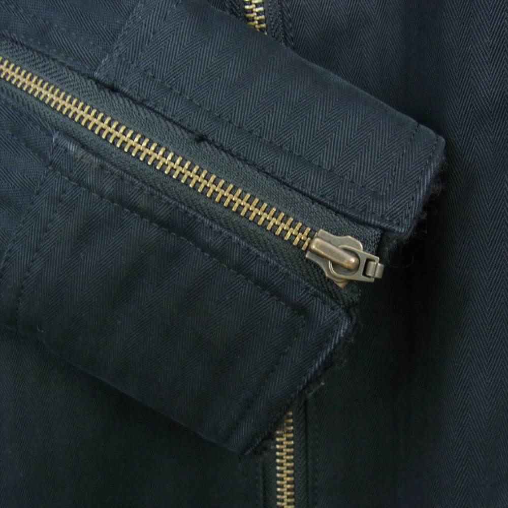 SHELLAC シェラック 12312 裏ボア ヘリンボーンコットン ワークジャケット ブラック系 48【中古】