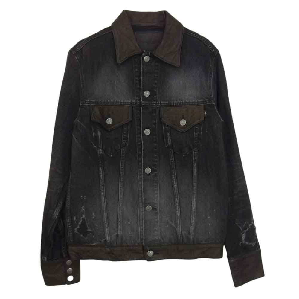 BACKBONE バックボーン 10AW BB10FW-DB40 ディアスキン レザー切替 ダメージ加工 デニムジャケット L【中古】