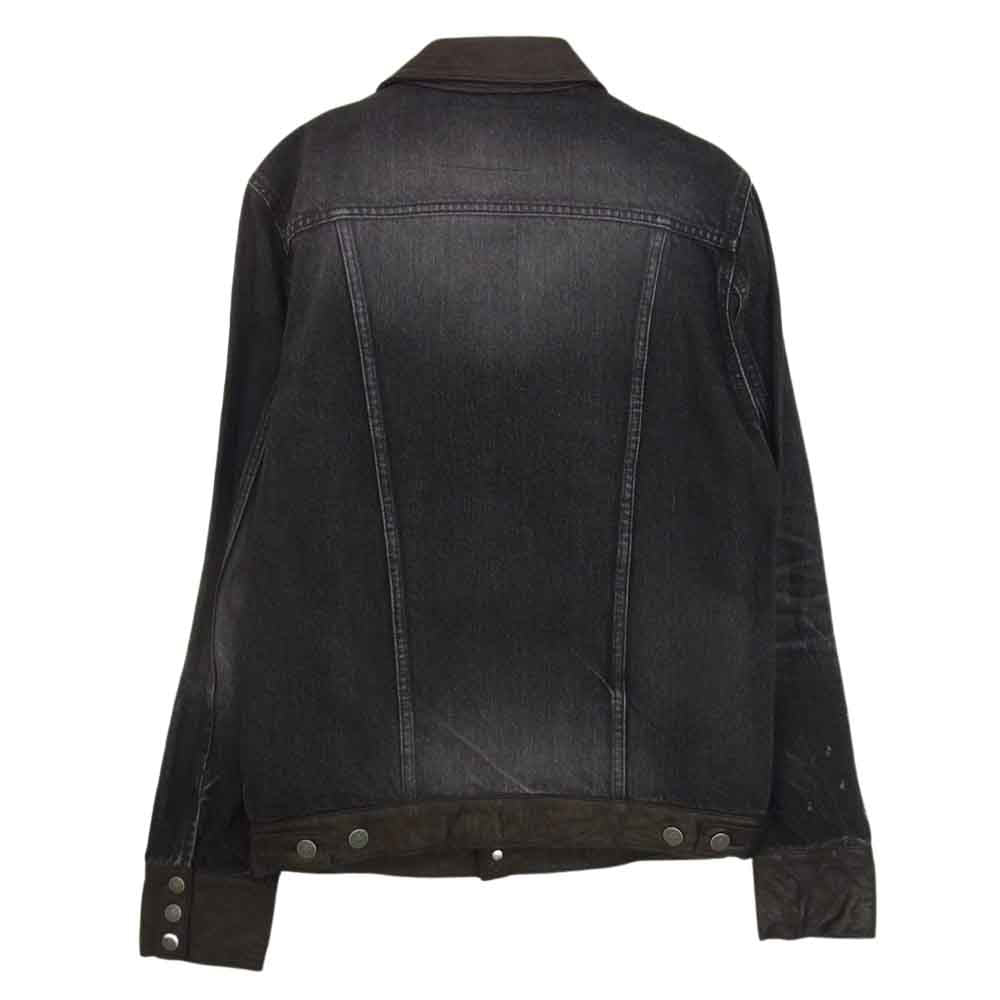 BACKBONE バックボーン 10AW BB10FW-DB40 ディアスキン レザー切替 ダメージ加工 デニムジャケット L【中古】