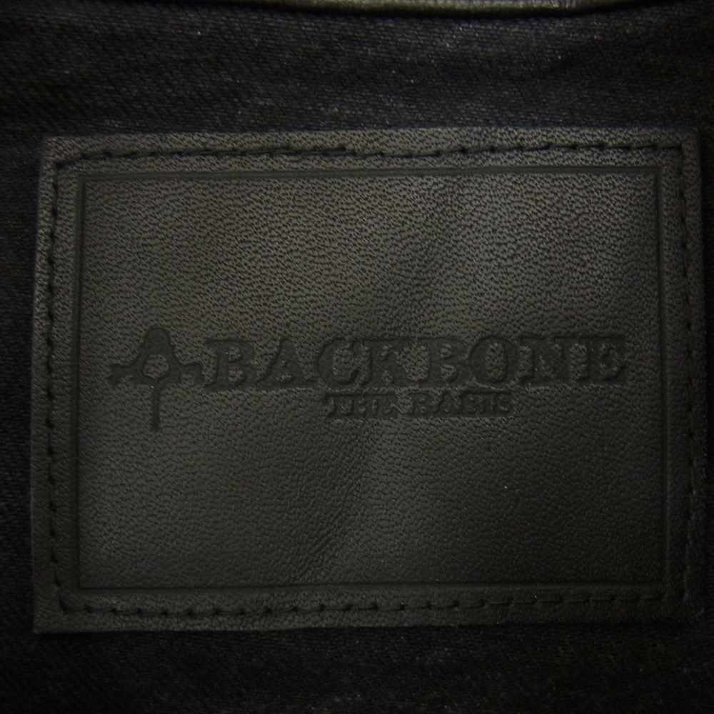 BACKBONE バックボーン 10AW BB10FW-DB40 ディアスキン レザー切替 ダメージ加工 デニムジャケット L【中古】