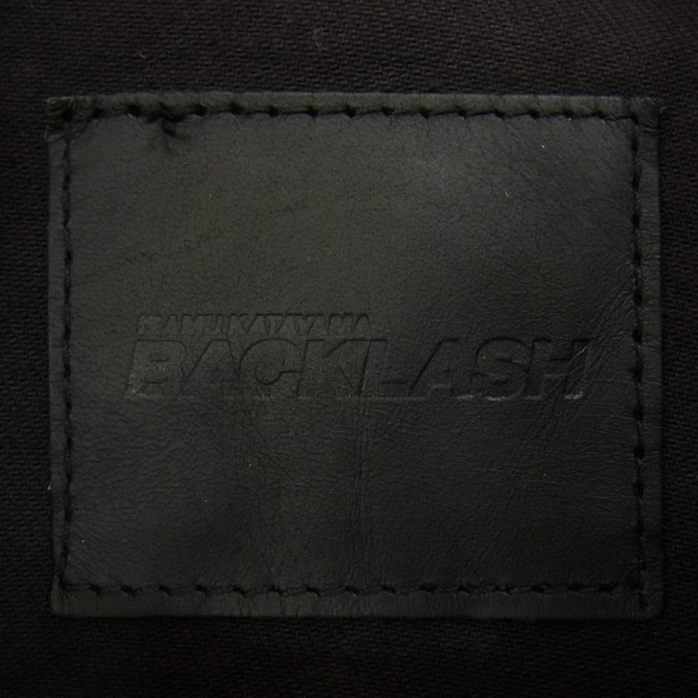 ISAMUKATAYAMA BACKLASH イサムカタヤマバックラッシュ HLGBZ ダメージ加工 レザー切替 デニム ライダース ジャケット ブラック系 L【中古】