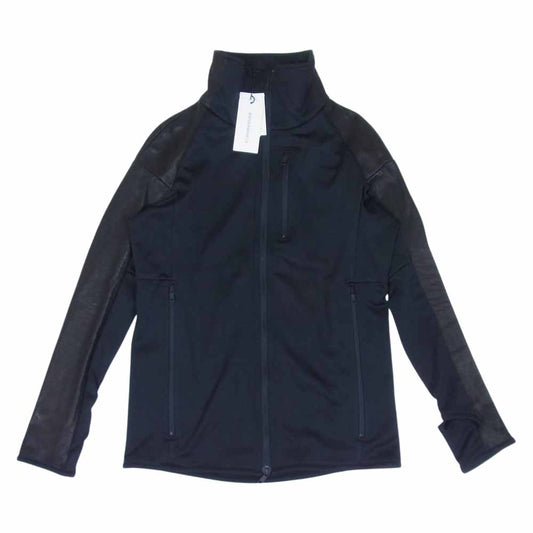 ripvanwinkle リップヴァンウィンクル RW-119 LEATHER JERSEY JACKET レザー ジャージー 切替 トラック ジャケット ブラック系 5【中古】