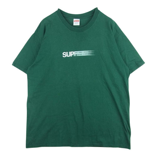 Supreme シュプリーム 20SS Motion Logo Tee モーション ロゴ プリント 半袖 Tシャツ グリーン系 L【中古】