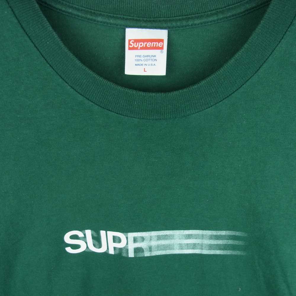 Supreme シュプリーム 20SS Motion Logo Tee モーション ロゴ プリント 半袖 Tシャツ グリーン系 L【中古】