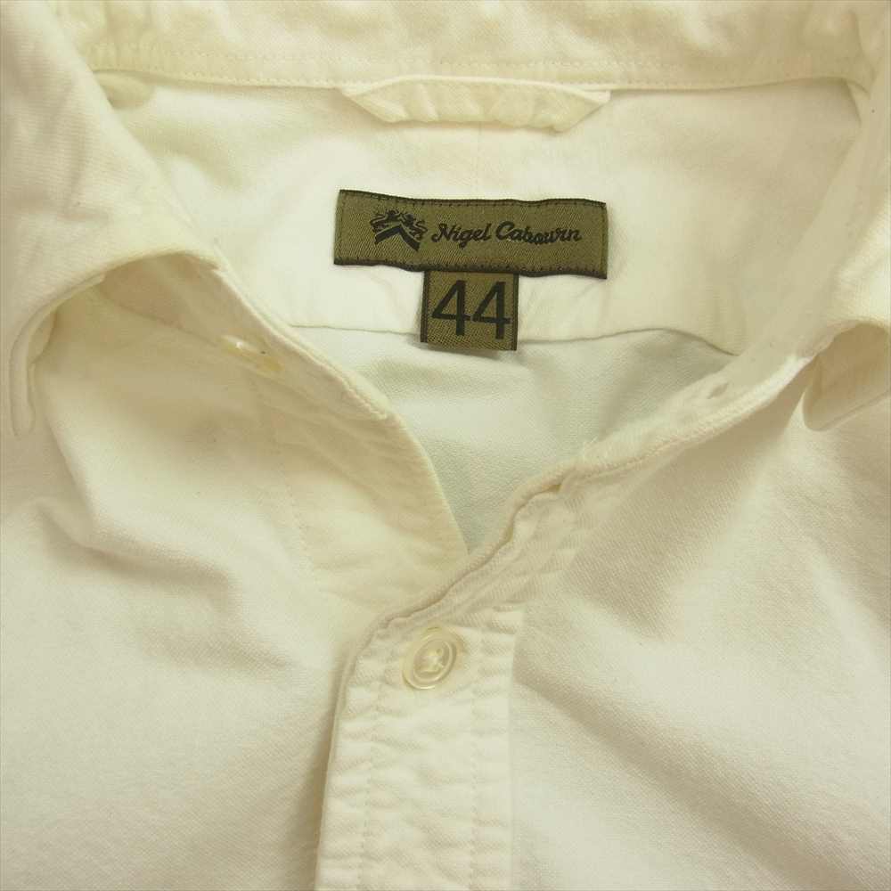 Nigel Cabourn ナイジェルケーボン 8020010000 BRITISH OFFICERS SHIRT ブリティッシュ オフィサーズ シャツ ホワイト系 44【中古】