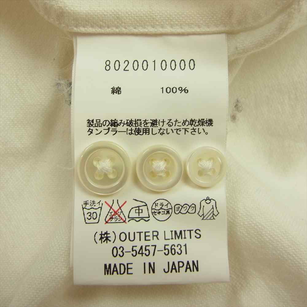 Nigel Cabourn ナイジェルケーボン 8020010000 BRITISH OFFICERS SHIRT ブリティッシュ オフィサーズ シャツ ホワイト系 44【中古】