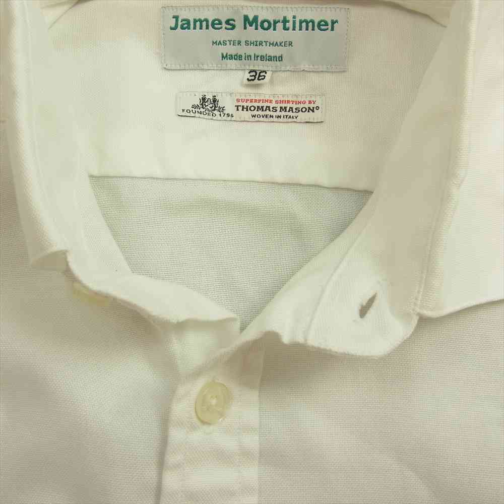 ジェームスモルティマー THOMAS MASON トーマスメイソン オックスフォード シャツ ホワイト系 36【中古】