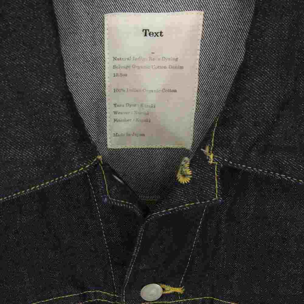 テクスト T20A-17BL01C Denim Jacket One Wash ワンウォッシュ デニムジャケット インディゴブルー系 1【新古品】【未使用】【中古】