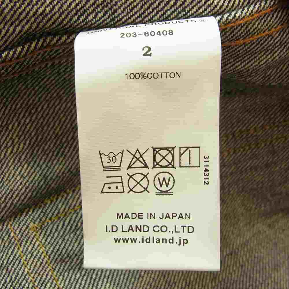 ユニバーサルプロダクツ 203-60408 CANTON DENIM COVERALL XX キャントン デニム カバーオール ジャケット インディゴブルー系 2【新古品】【未使用】【中古】