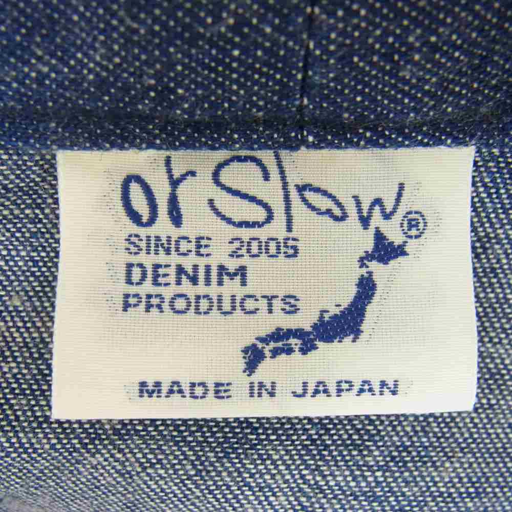 orSlow オアスロウ BEAMS別注 US ARMY 法被 ミリタリー デニム 作務衣 ジャケット インディゴブルー系 サイズ表記無【中古】