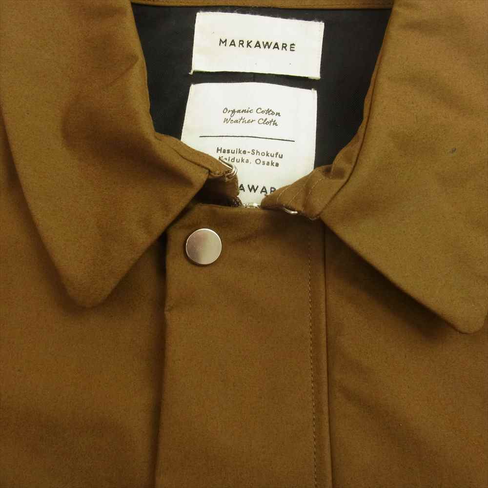 markaware マーカウェア A19C-03CO02C WAYFARER COAT ORGANIC COTTON WEATHER CLOTH コットンウェザークロス ウェイファーラー コート ブラウン系 1【極上美品】【中古】