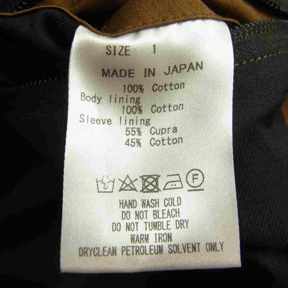 markaware マーカウェア A19C-03CO02C WAYFARER COAT ORGANIC COTTON WEATHER CLOTH コットンウェザークロス ウェイファーラー コート ブラウン系 1【極上美品】【中古】