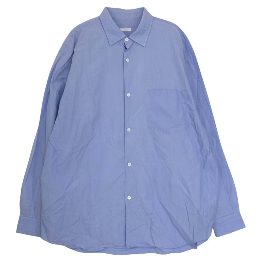 COMOLI コモリ 新型 21AW U03-02001 SAX COMOLI SHIRT コモリシャツ 長袖 シャツ サックスブルー ライトブルー系【中古】