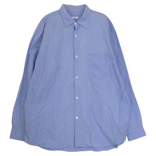 COMOLI コモリ 新型 21AW U03-02001 SAX COMOLI SHIRT コモリシャツ 長袖 シャツ サックスブルー ライトブルー系【中古】