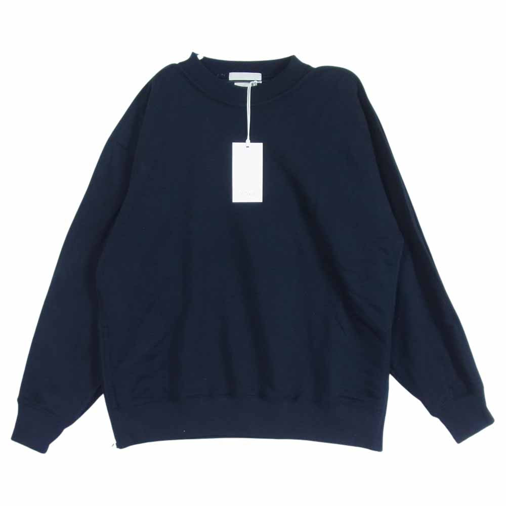 ヨーク 22SS YK22SS0338CS OVERSIZED PIPING SWEAT SHIRT オーバーサイズ パイピング サイドジップ スウェット ネイビー系 3【極上美品】【中古】