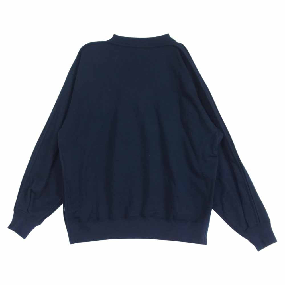 ヨーク 22SS YK22SS0338CS OVERSIZED PIPING SWEAT SHIRT オーバーサイズ パイピング サイドジップ スウェット ネイビー系 3【極上美品】【中古】