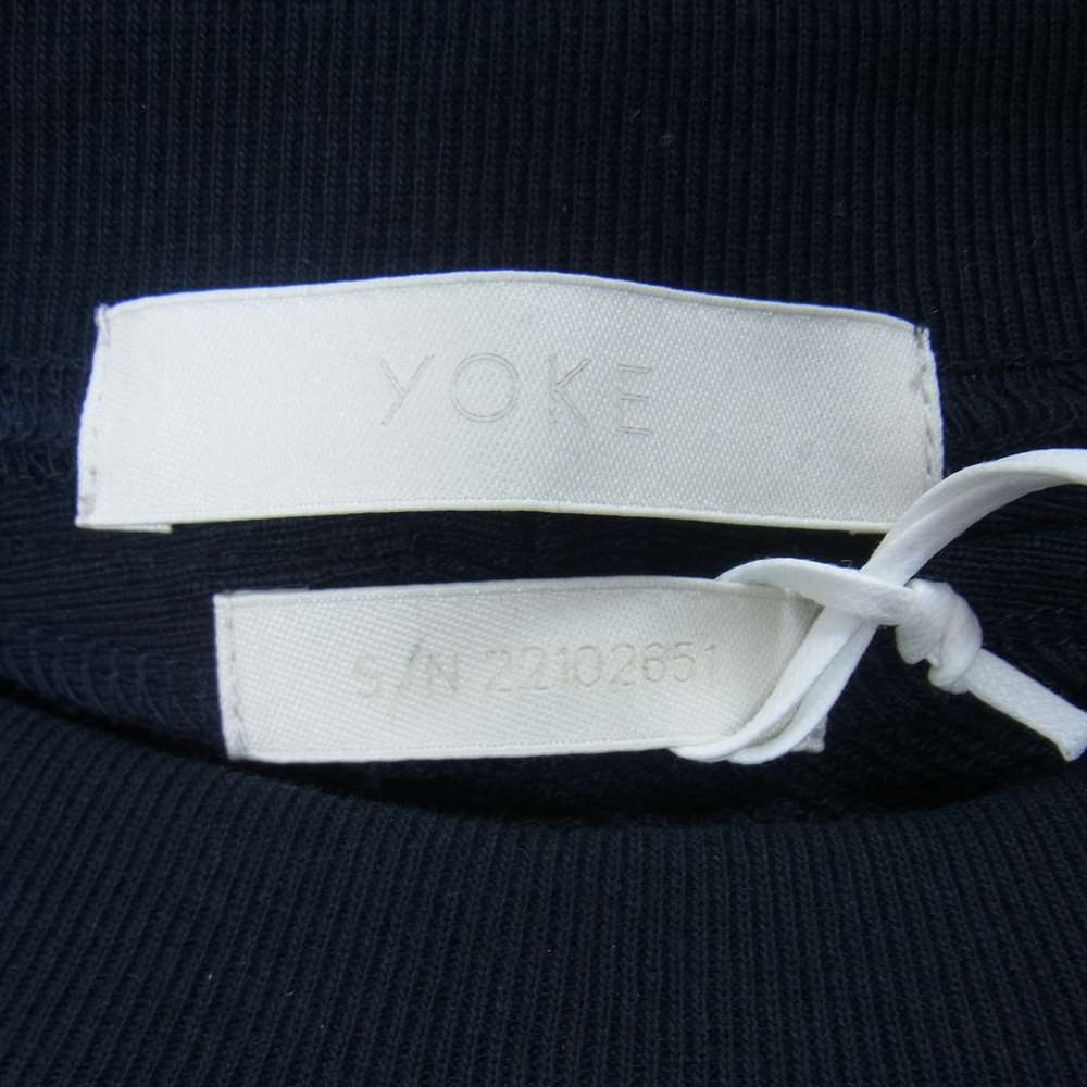 ヨーク 22SS YK22SS0338CS OVERSIZED PIPING SWEAT SHIRT オーバーサイズ パイピング サイドジップ スウェット ネイビー系 3【極上美品】【中古】