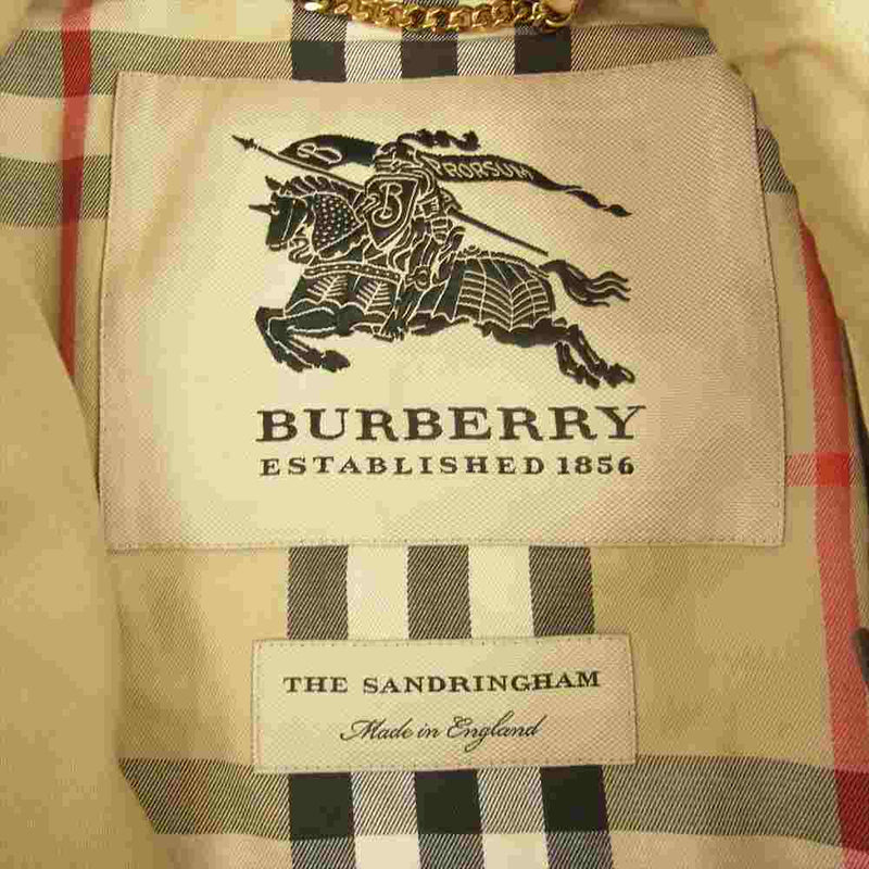 BURBERRY バーバリー SANDRINGHAM サンドリンガム トレンチ コート ベージュ系 44【中古】