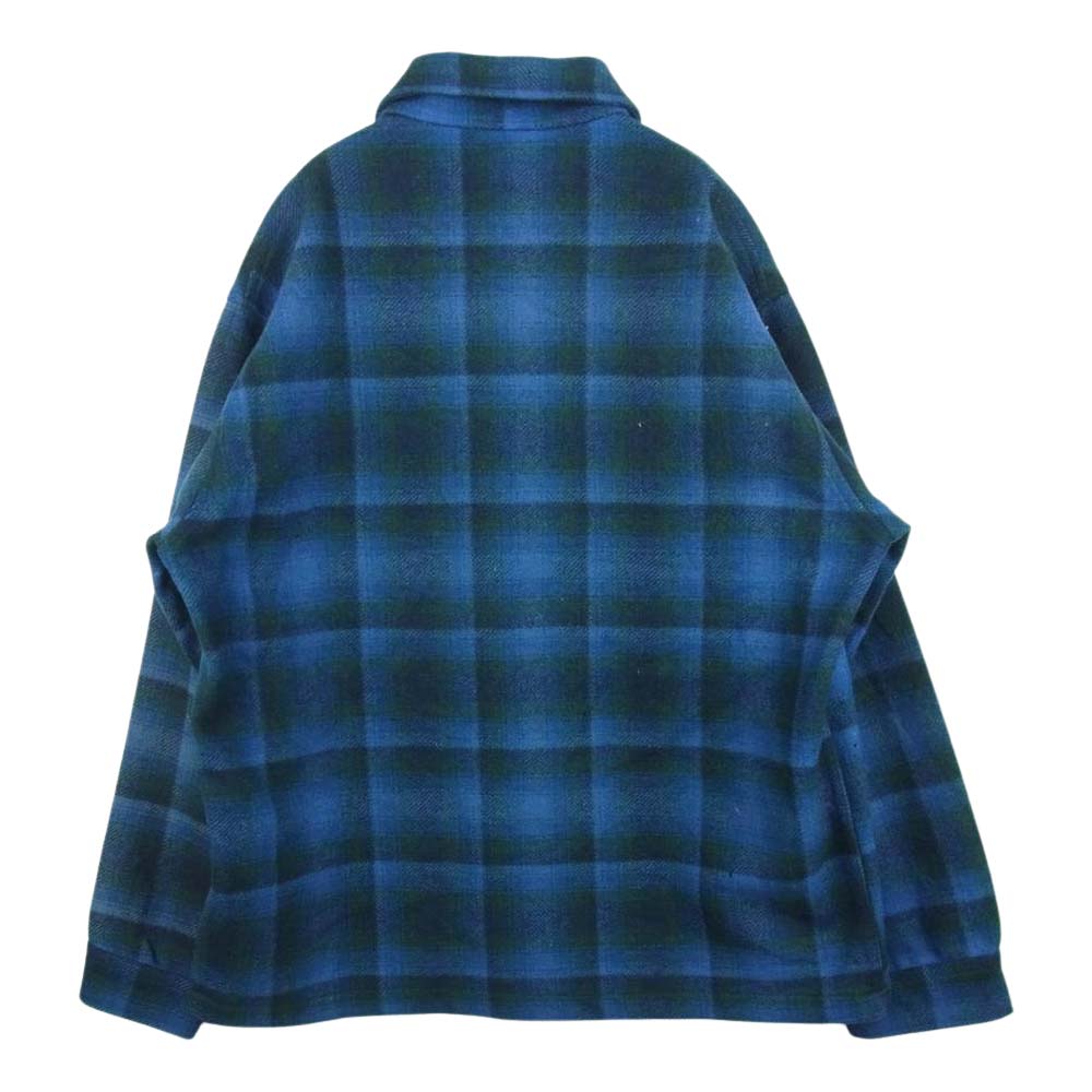 PENDLETON ペンドルトン ヴィンテージ 70s チェック CPO シャツ ジャケット ウール アメリカ製 ブルー系 L【中古】