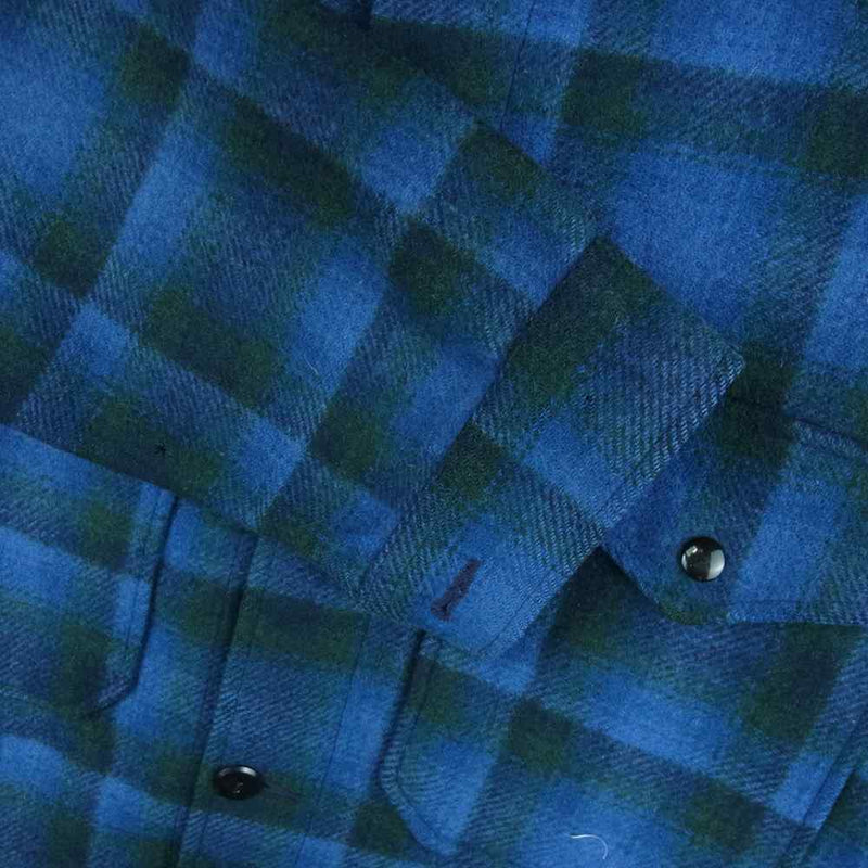 PENDLETON ペンドルトン ヴィンテージ 70s チェック CPO シャツ ジャケット ウール アメリカ製 ブルー系 L【中古】